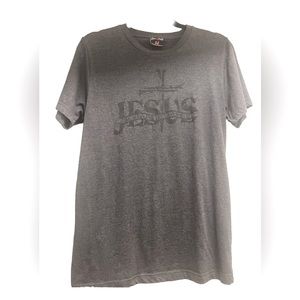 M’s Love&Faith T|Gray&Black”Jesus*The Truth•The Way•The Life”|Size M|Worn Once